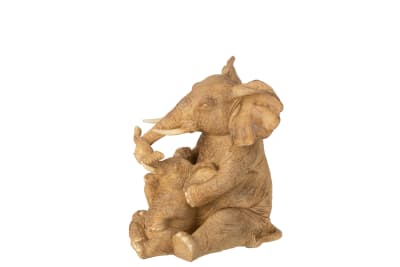 ELEFANTE SENTADO + NINO RESINA BEIGE