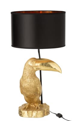 Lampara Tucan Resina Oro/Negro