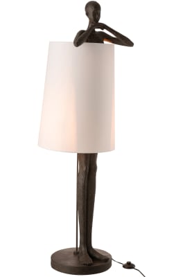 LAMPARA HOMBRE RESINA MARRON/BLANCO