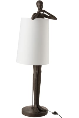 LAMPARA HOMBRE RESINA MARRON/BLANCO