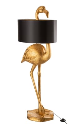 LAMPARA FLAMENCO RESINA ORO/NEGRO
