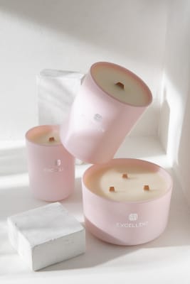 Vela Perfumada Excellent Vidrio Rosa Small-50u