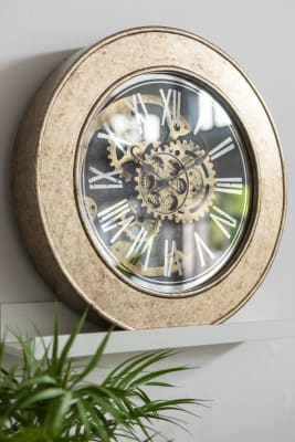 RELOJ INTERIOR MDF ANTIGUO ORO