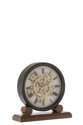 Reloj De Pie Interior Mdf Antiguo Oro/Negro