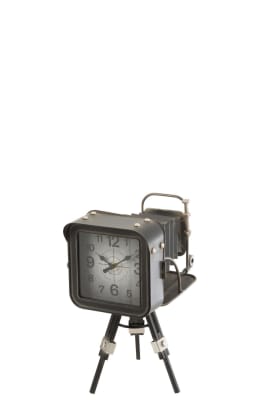 RELOJ ANTIGUA CAMERA DE PELICULA METAL NEGRO