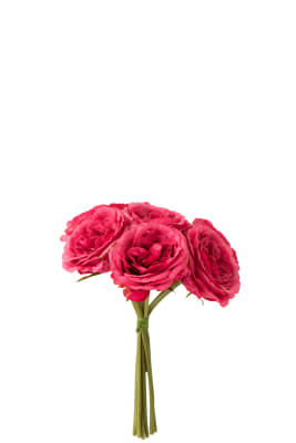 Ramo Rosas 7piezas Plastico Fucsia