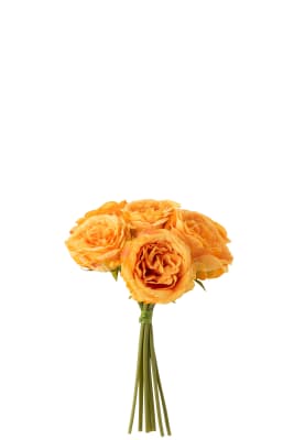 Ramo Rosas 7piezas Plastico Naranja