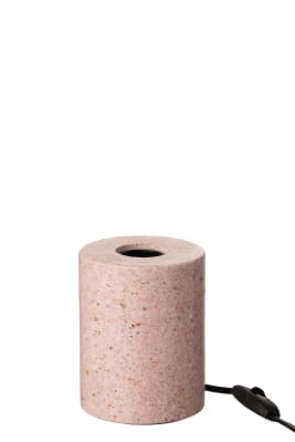 Lampara Pie Terrazzo Redondo Rosa