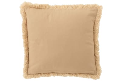 ALMOHADA BORDE IBIZA ALGODON BEIS/BLANCO