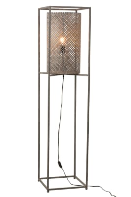 Lampara Recta Calada Metal Gris Large