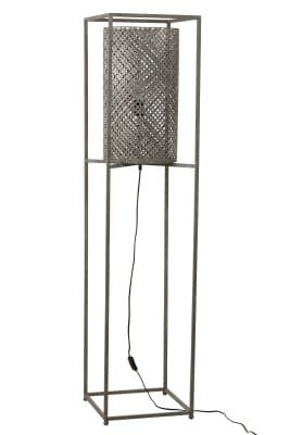 Lampara Recta Calada Metal Gris Large