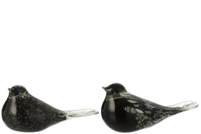 PAJARO CRISTAL NEGRO LARGE SURTIDO DE 2