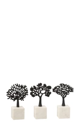 ARBOL + PIE ALUMINIO/MARMOL NEGRO/BLANCO
