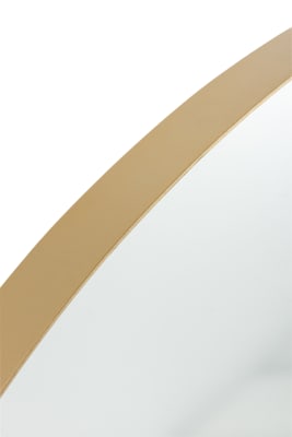 Espejo Redondo Borde Alto Metal/Cristal Oro Large