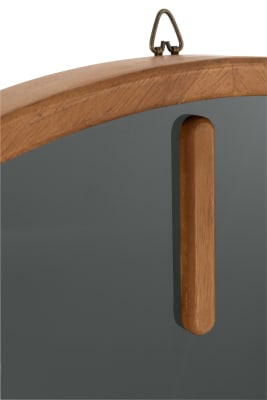 RELOJ MURAL REDONDO MADERA/CRISTAL MARRON/NEGRO MEDIUM