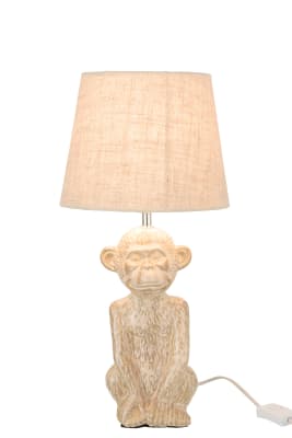 LAMPARA MONO CEMENTO/TEXTIL BEIGE/BEIGE