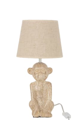 LAMPARA MONO CEMENTO/TEXTIL BEIGE/BEIGE