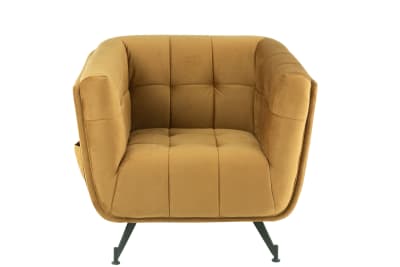 SILLON LOUN 1P TEX/MA/ME OCRE (90x82x75,5cm)