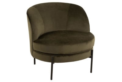 SILLA LOUNGE REDONDA TEXTIL/METAL VERDE