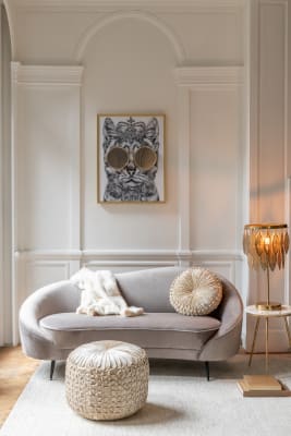 SOFA ELISABETH TEXTIL/METAL GRIS