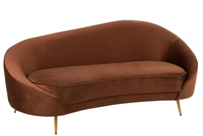 SOFA ELISABETH TEXTIL/METAL MARRON