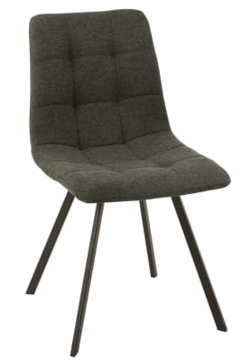 SILLA BABETTE TEXTIL/METAL GRIS OSCURO