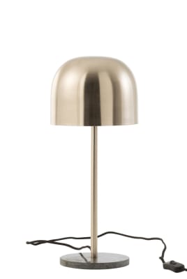 Lámpara De Mesa Queen Hierro Plata
