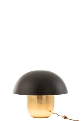 LÁMPARA HONGO HIERRO NEGRO/ORO SMALL