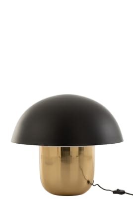 LÁMPARA HONGO HIERRO NEGRO/ORO LARGE
