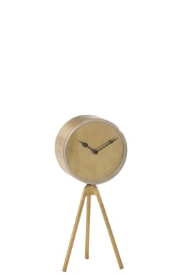 RELOJ TRÍPODE HIERRO ORO SMALL