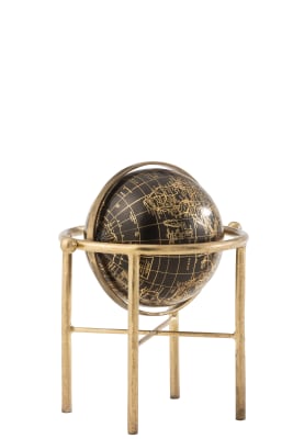 GLOBO VINTAGE HIERRO/PLÁSTICO ORO/NEGRO SMALL