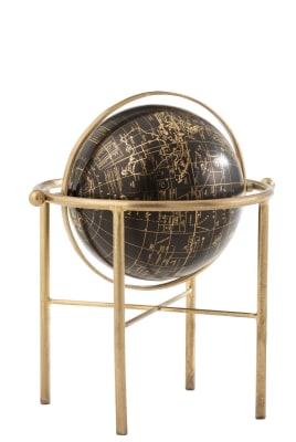 GLOBO VINTAGE HIERRO/PLÁSTICO ORO/NEGRO LARGE