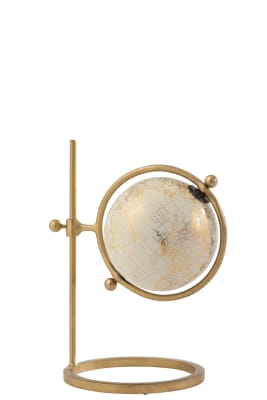 GLOBO CIRCULO ORIENTABLE HIERRO/ PLÁSTICO ORO/BLANCO SMALL
