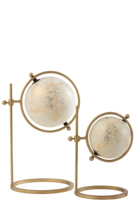 GLOBO CIRCULO ORIENTABLE HIERRO/ PLÁSTICO ORO/BLANCO LARGE