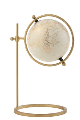 GLOBO CIRCULO ORIENTABLE HIERRO/ PLÁSTICO ORO/BLANCO LARGE