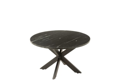 MESA DE SALON MARC MARMOL/HIERRO NEGRO