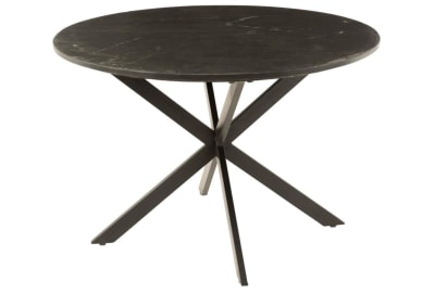 MESA DE COMEDOR MARC MARMOL/HIERRO NEGRO