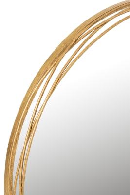 Espejo Aurora Redondo Hierro/Cristal Oro Medium