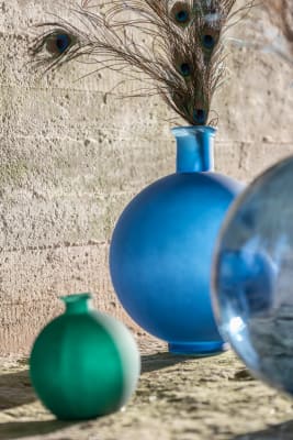 JARRON BOLA CRISTAL MATE VERDE SMALL