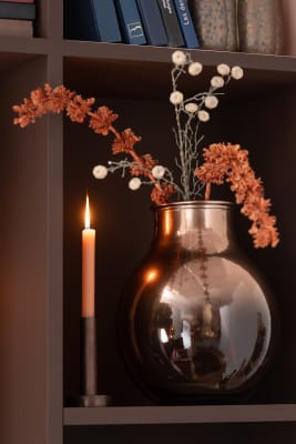 JARRON CRISTAL METALICO MARRON