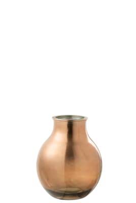 JARRON CRISTAL METALICO MARRON
