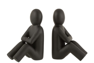 SET DE 2 SUJETALIBROS P'TIT MAURICE RESINA NEGRO