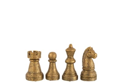 PIEZA AJEDREZ RESINA ANTIGUO ORO S
