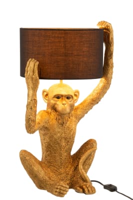 LAMPARA MONO RESINA ORO