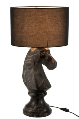 LAMP PIEZA AJED MARMOL RES NEG (30,5x30,5x61cm)