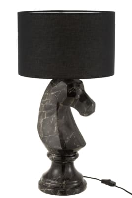 LAMP PIEZA AJED MARMOL RES NEG (30,5x30,5x61cm)