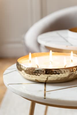 VELA PERFUMADA LIVIA METAL ORO MEDIUM