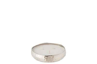VELA PERFUMADA LIVIA METAL PLATA SMALL