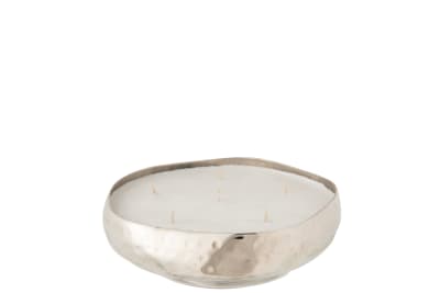 VELA PERFUMADA LIVIA METAL PLATA MEDIUM