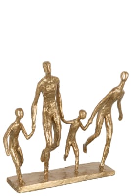 FAMILIA CORRIENDO RESINA ORO